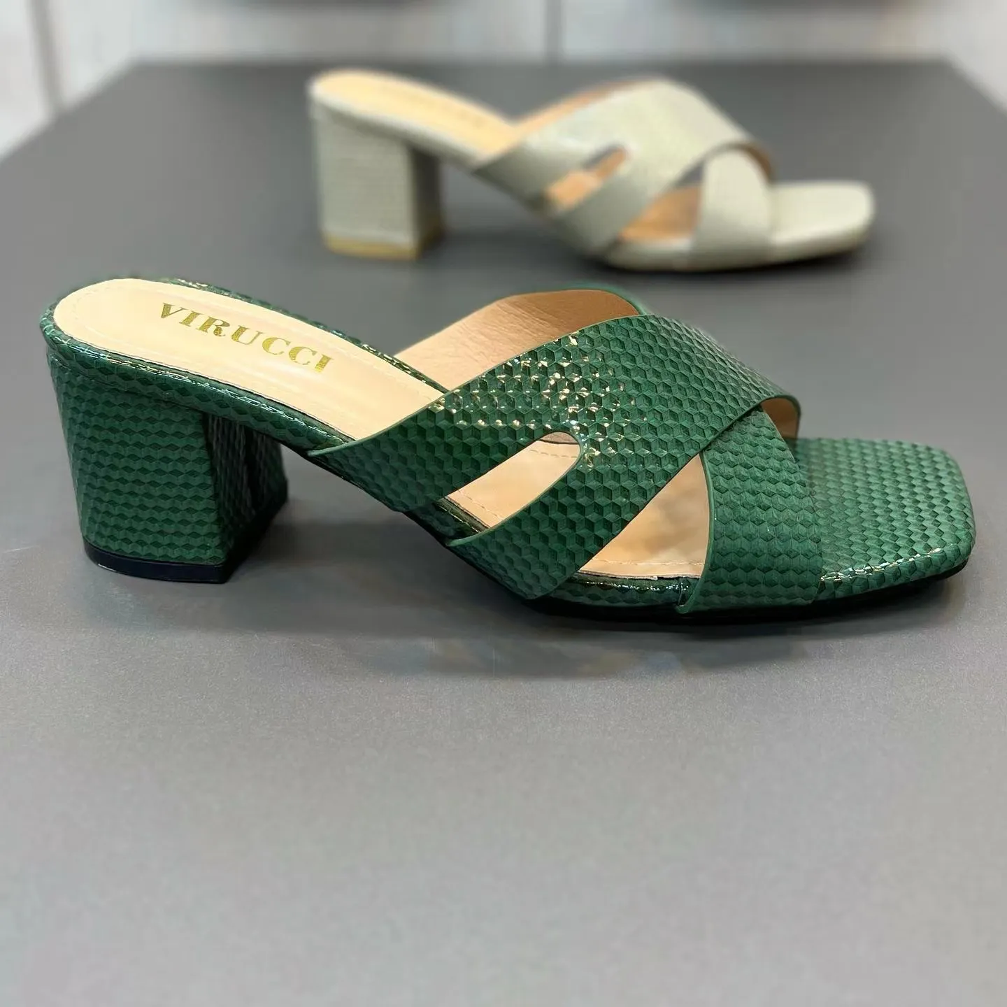 Womens Soft Leather Flip Flops Sexy Summer Heels Slides