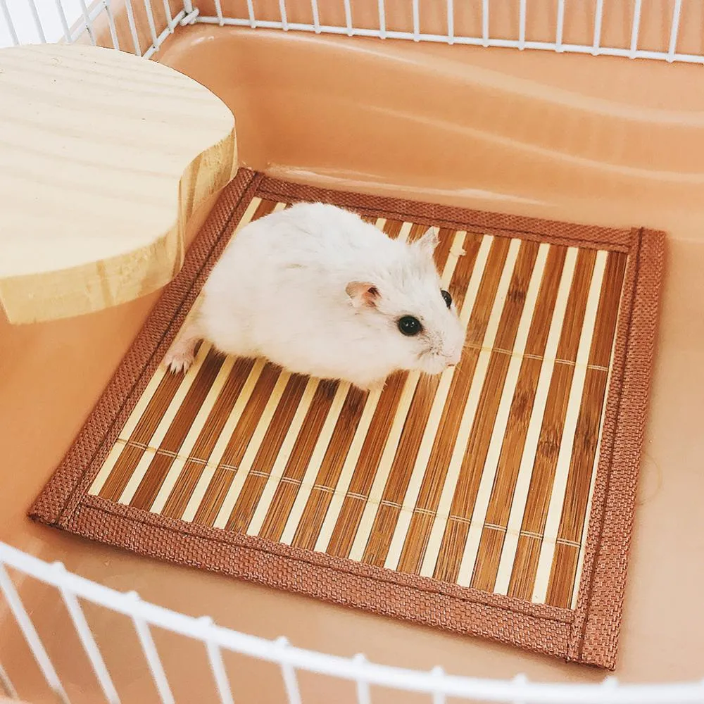 Bamboo Cooling Sleeping Mat for Small Pets Breathable Summer Bed