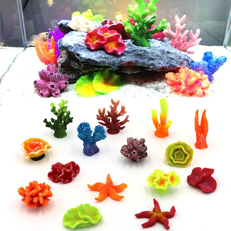 Colorful Resin Fish Tank Coral Ornament Mini Aquarium Decor