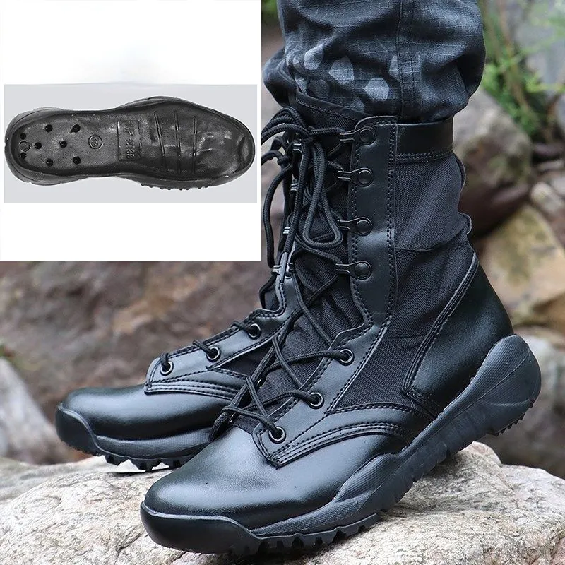 DHgate.com:Mens Breathable Lightweight Black Spring Summer Boots - Casual  Military Style Shoes:Shoes \u0026 Accessories