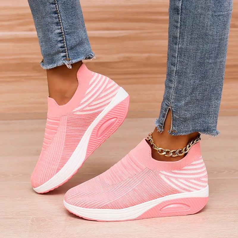 2023 Summer Women\u0026#039;s Air Cushion womens flats: Lightweight, Breathable,  and Slip-on Sneakers for Casual Walking