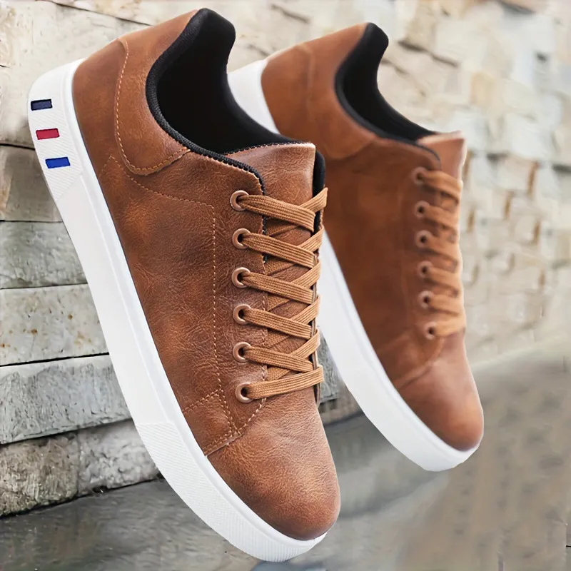 Men s Designer Leather sneakers shoes for men Comfortable Casual Skateboarding Sports Shoes in Big Size 48 Men s Trainers Basket Homme