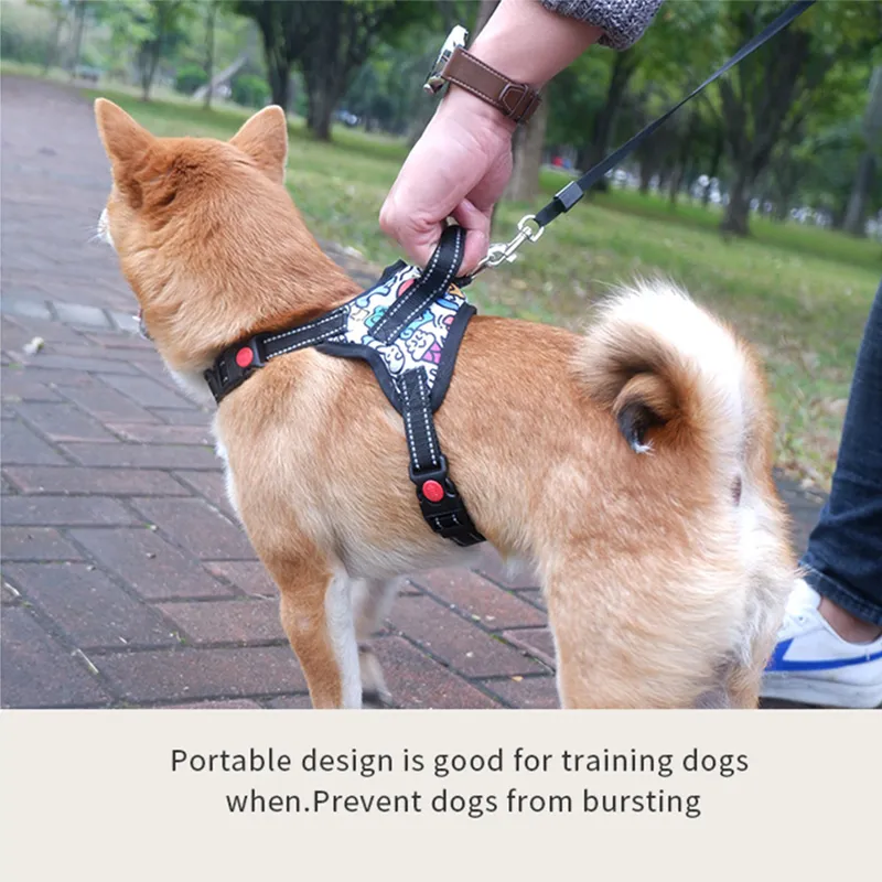 2024Reflective Dog Harness, Soft Breathable Puppy Harness with