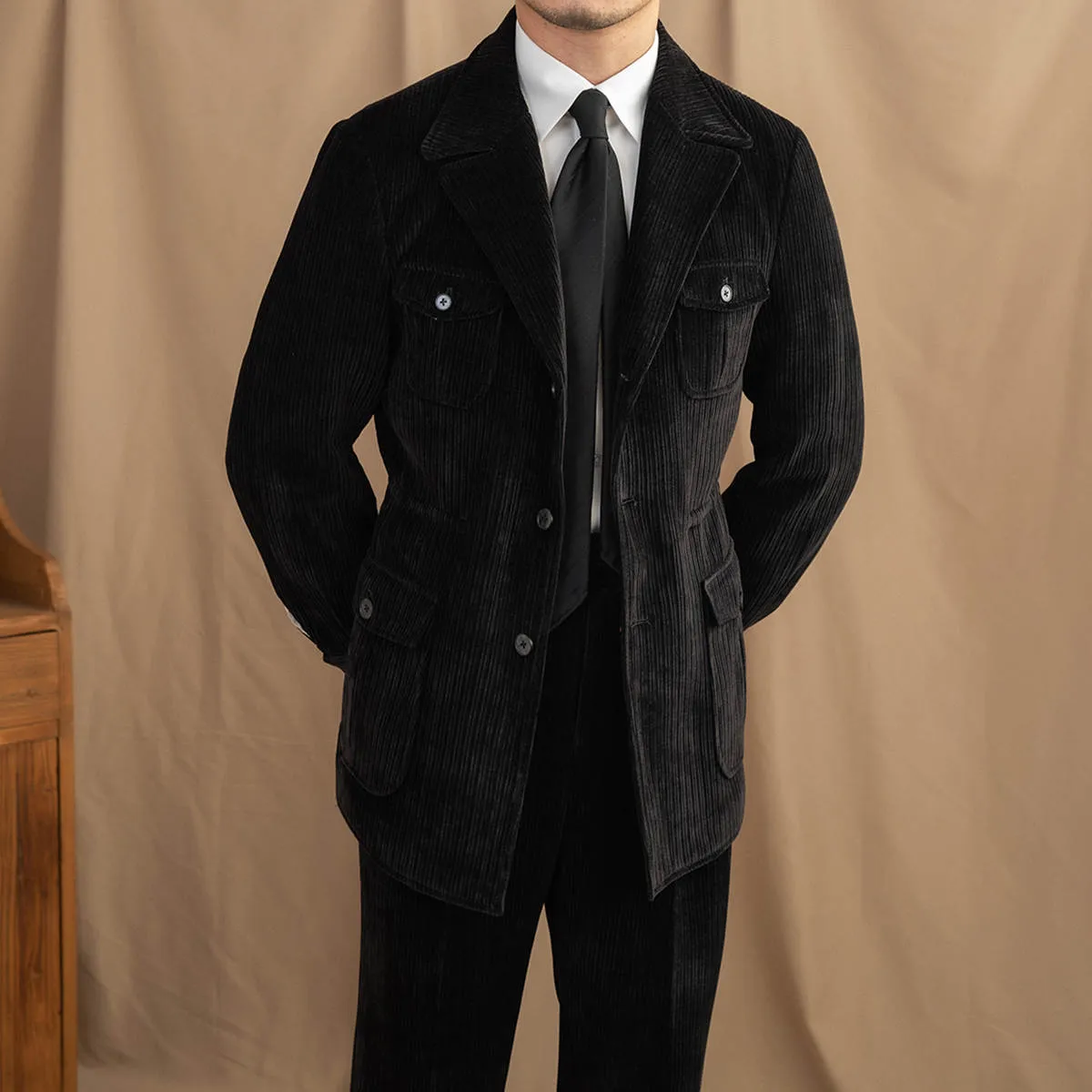注文割引 Customizable Vintage jodhpuri Men's 2-Piece Corduroy スーツ