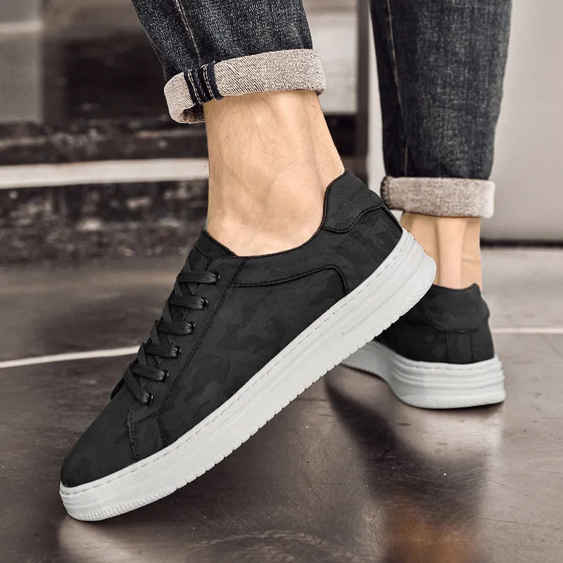 Men s Breathable Leather Oxford Sneakers Handmade Casual Walking Shoes