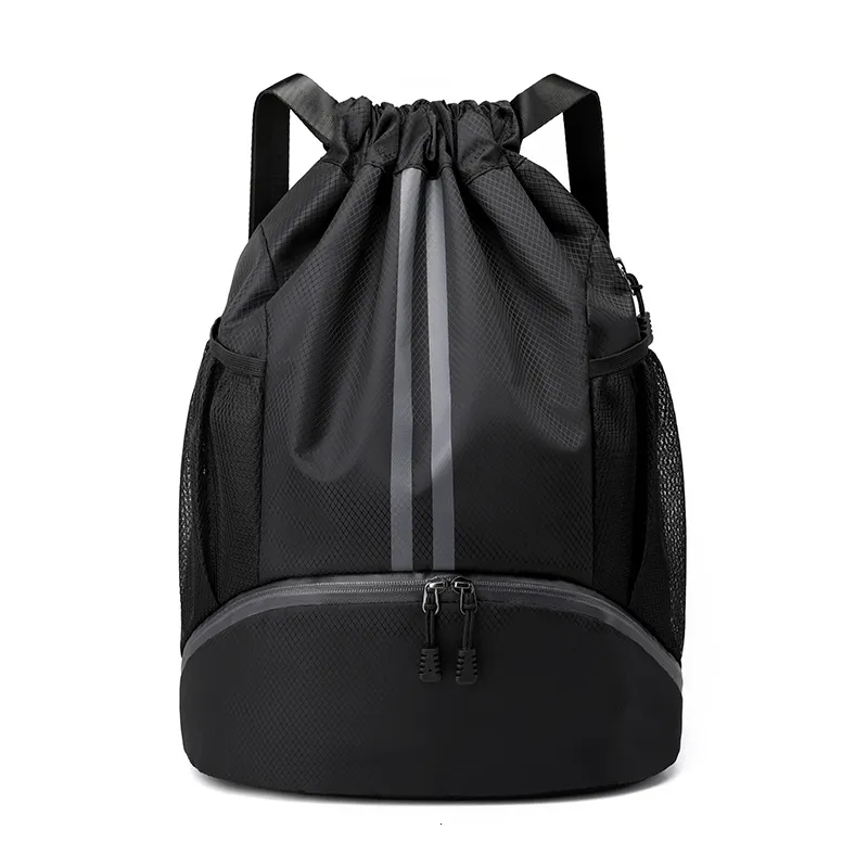 shoe compartment large drawstring sports bag