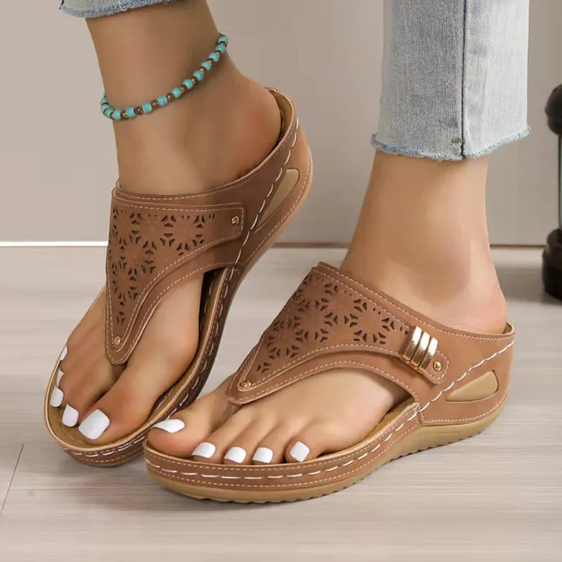 Bulk Lucyever Platform Flip Flops Lightweight Wedge Sandals For