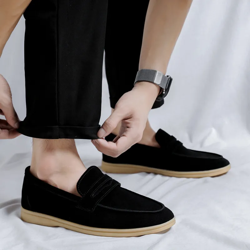 Bulk Mens Casual Penny Loafers: Genuine Suede Leather  display picture 3