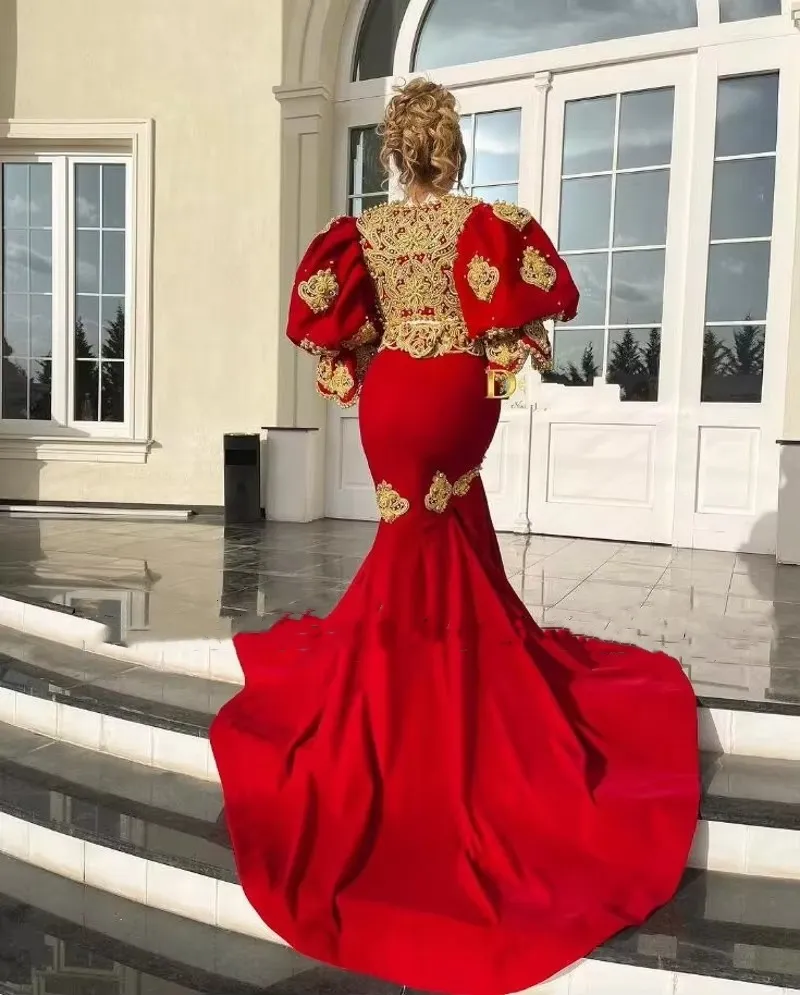 Kosovo Mermaid Evening Dress with Long Illusion Sleeves Velvet Lace  Applique Sweep Train Bridal Party Gown 3-Piece Set from Dhgate Evening  Dresses - price 179.47