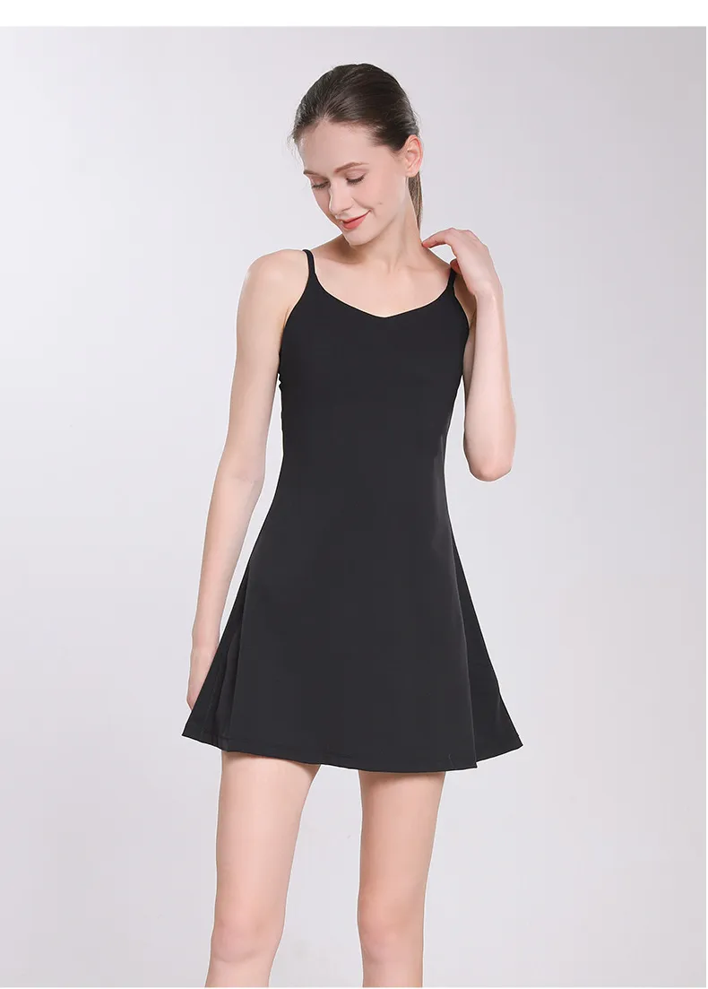 Casual Sleeveless Sport Dress with Built-in Bra Mid-Calf A-Line Summer Dress  from Dhgate Basic & Casual Dresses - price 57.87