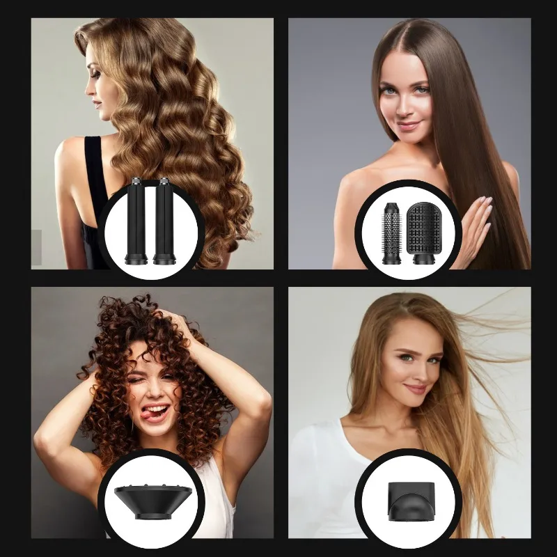 エアスタイリングキット7 in 1、自動へアドライヤーホットブラシ エアスタイリングキット7 in 1、自動へアドライヤーホットブラ