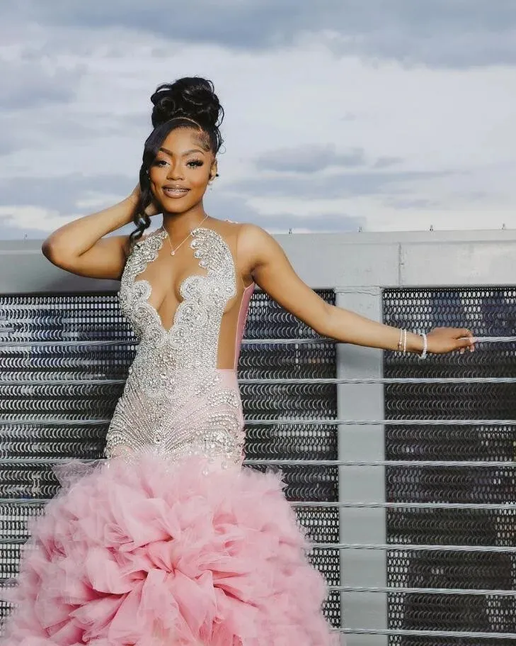 Pink rose prom dress outlet