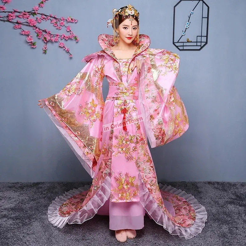 Chinese Traditional Hanfu for Women - Black dress for Weddings, TV Shows, and Stage Outfits