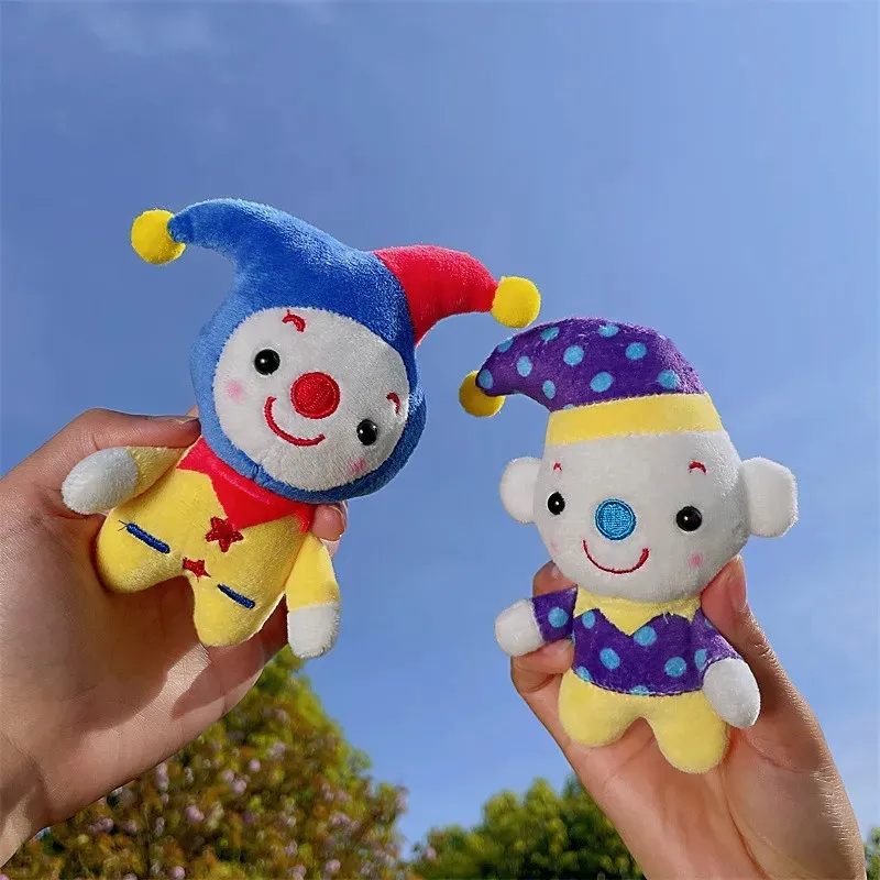 DHgate Cute Clown Plush Keychain Circus Cartoon Backpack Pendant Soft Plush Doll for Children Toys Gifts