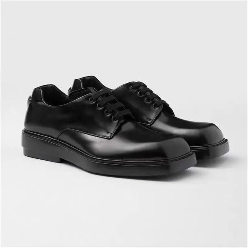 【SCENERITY】Round Square-toe derby Wholesale Square Toe Derby Best Hybrid Dress Shoes For Men