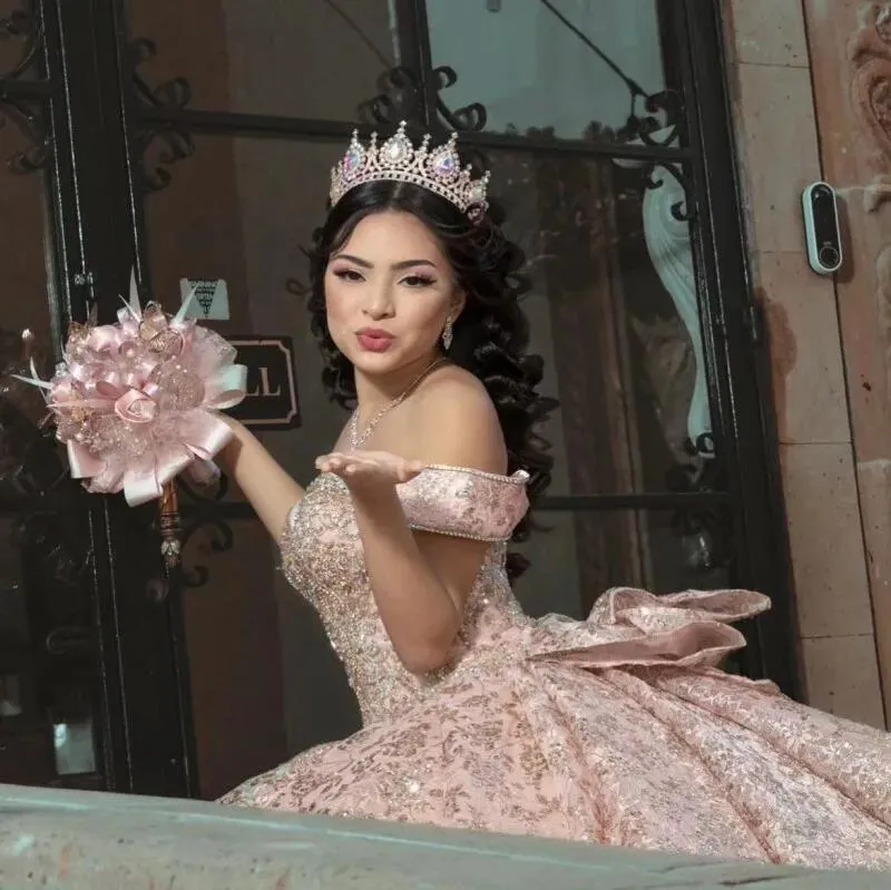 champagne rose gold dress Lemon Yellow Corset Gown – Dona Matoshi main image 1