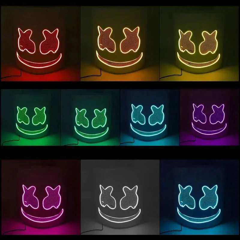 マシュメロ LED 電飾 マスク　高品質　　被り物　メロヘッド　フェス　EDM 2025年最新】marshmello maskの人気アイテム - メルカリ