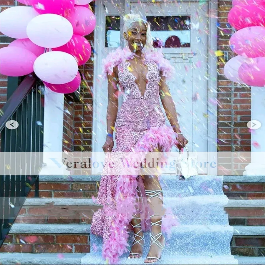 Robe De Bal Longue Rose Scintillante Perles Cristaux Strass Paillettes Paillettes Robes De Reception Pour Fete Danniversaire 2024 Du 131 67 DHgate