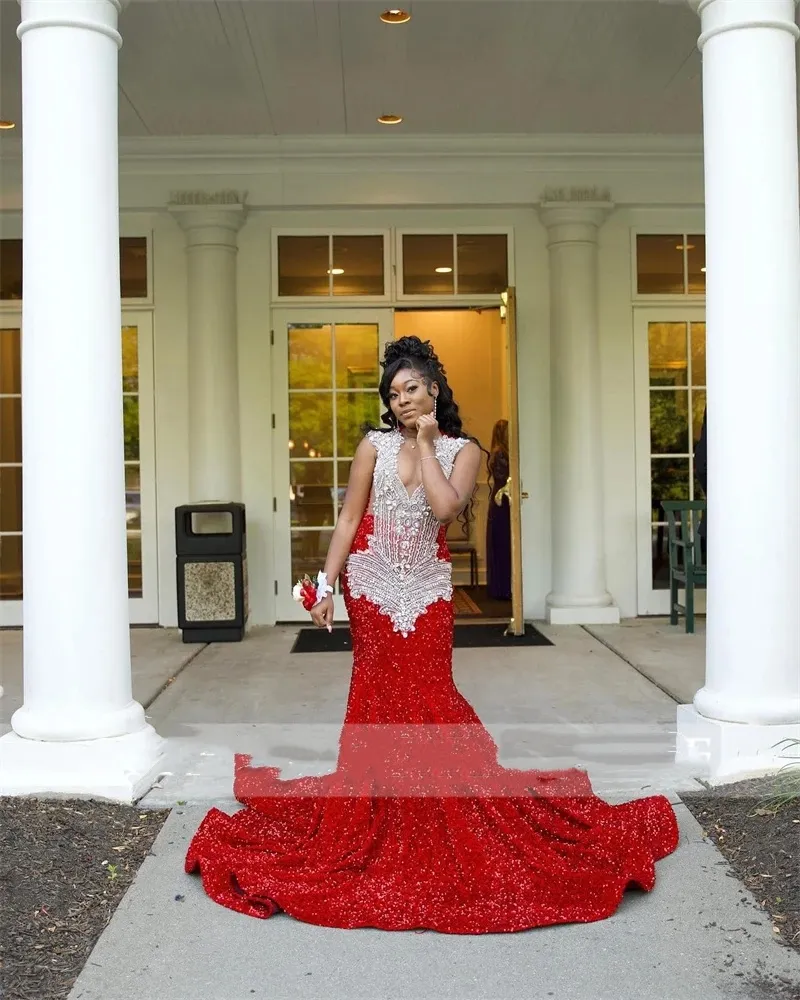 open lace back dress Long Beaded Prom Dress with Sheer Side Slit main image 1