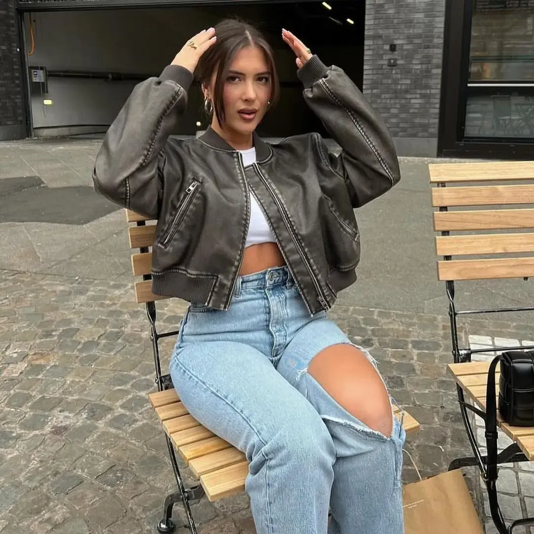 【新品未使用Sサイズ】VINTAGE WASHED LEATHER ZIP ジャケット・アウター VINTAGE WASHED LEATHER ZIP VINTAGE WASHED