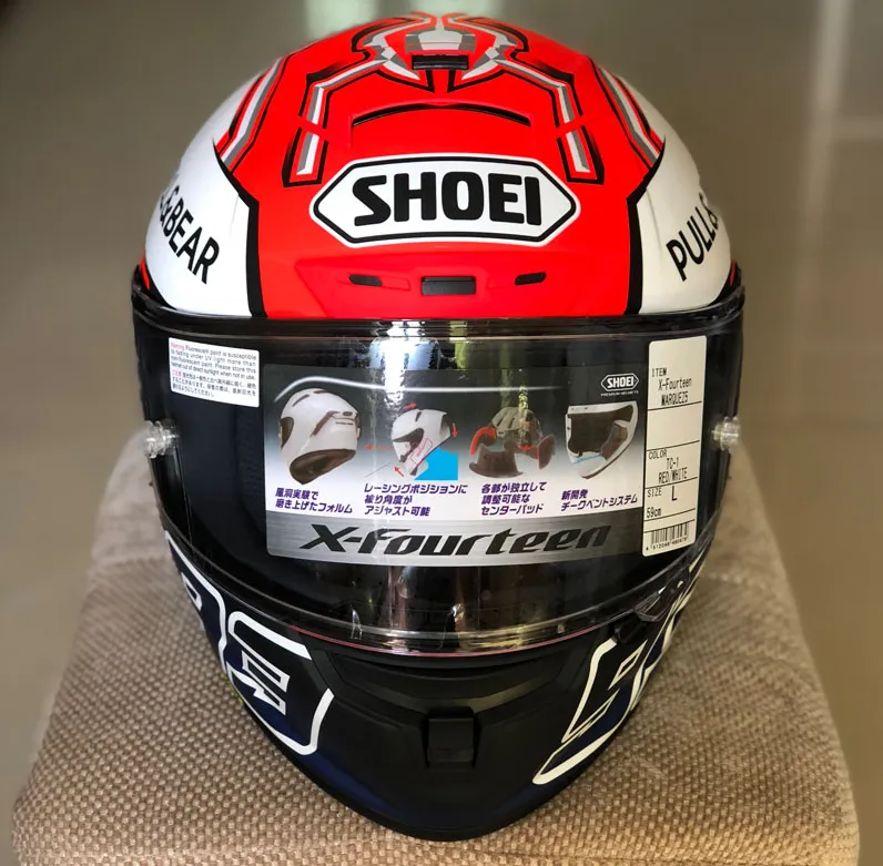 X-FOURTEEN マルケス5 TC-1 RED／WHITE Webike | SHOEI ショウエイ X-14 MARQUEZ5［X-FOURTEEN エックス