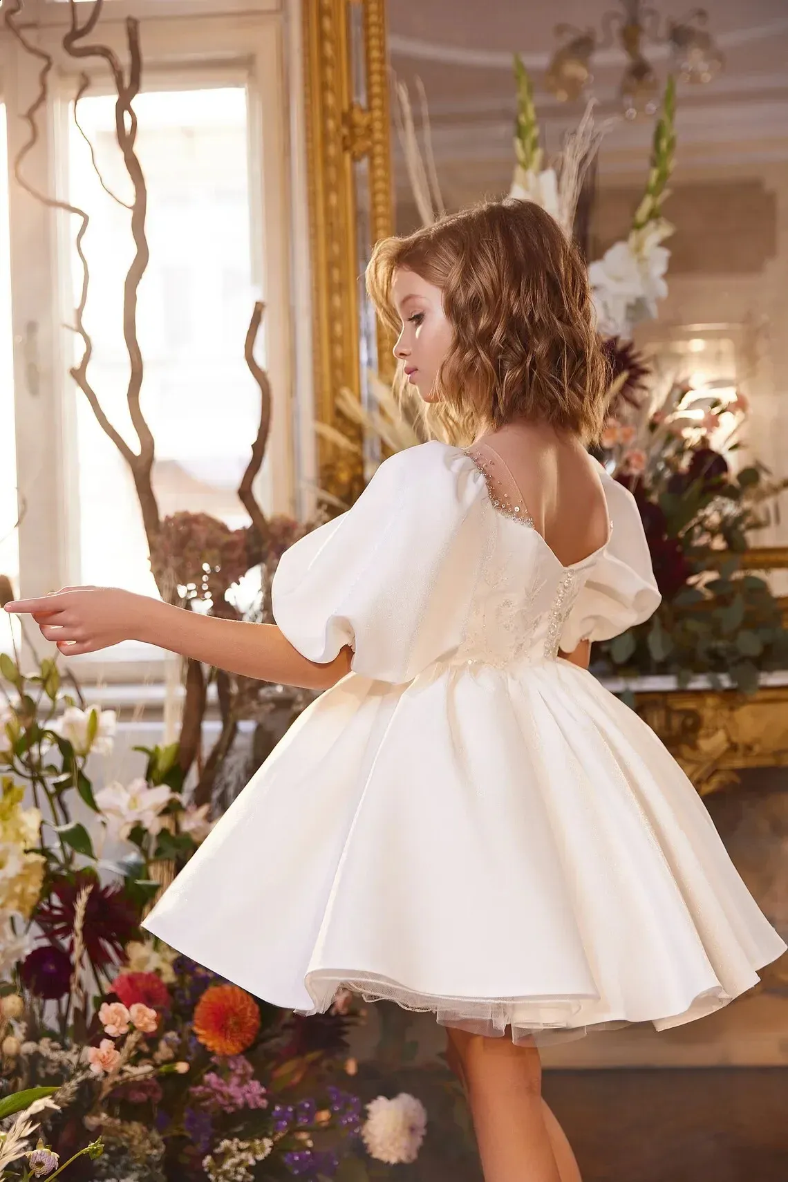 Flower Girl Dress White Satin Short Sleeve Ball Gown Mini Length for Wedding Party and First Communion from Dhgate Girl's Dresses - price 131.04 Flower Girl Dress White Satin Short Sleeve Ball Gown Mini Length for Wedding Party and First Communion from Dhgate Girl's Dresses - price 131.04