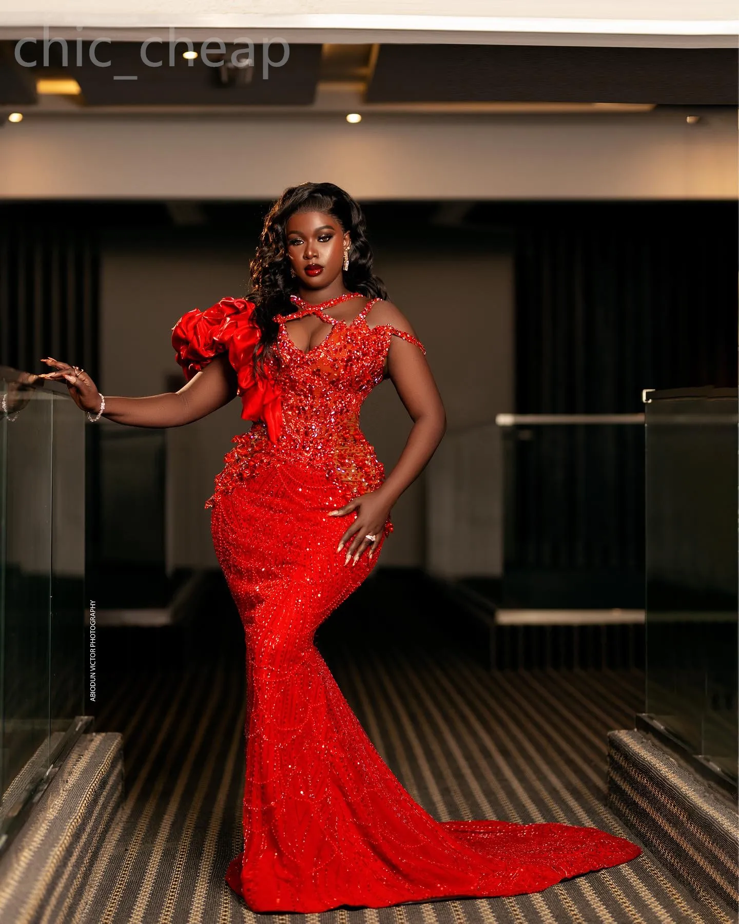 red dress for 50th birthday party Aso Ebi Red Mermaid Prom Dress Beaded Sequined... From Chic_cheap, $287.04