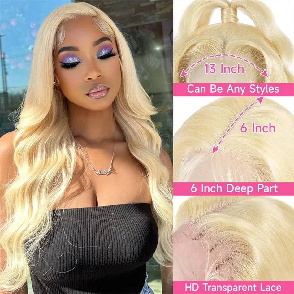 613 Lace Frontal Wig 13x4 13x6 613 Blonde Body Wave Lace Front Wig Pre Plucked Transparent Brazilian Human Hair Lace Frontal Wig From Bybf81 18.02 DHgate.Com