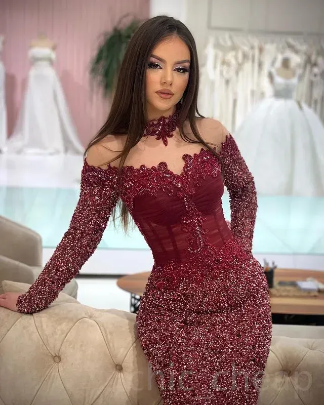 April Aso Ebi Bury Mermaid Burgundy Mermaid Prom Dress With Lace Beading For Formal Evening Party Reception Birthday And Engagement Robe De Soiree 0914 From Myohmydress 295.22 DHgate.Com