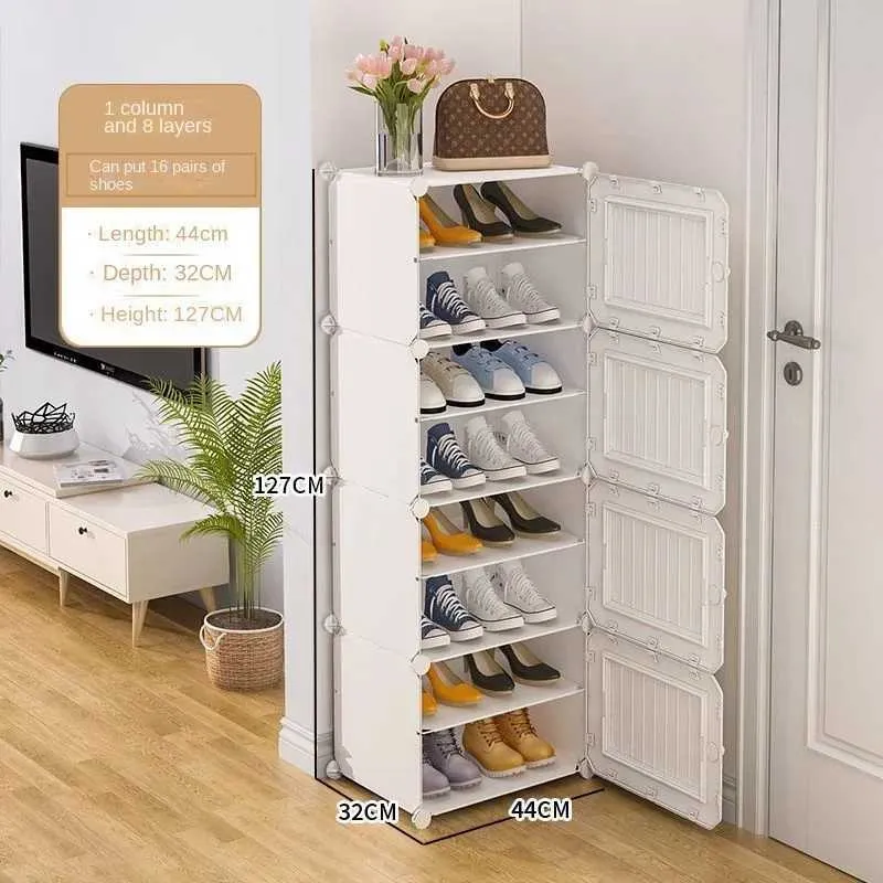 Shoe Organizer Cabinet Modern Shoe Storage Rack, Mid-Century Inspired,  Cardboard Sports Shoe Options, Living Room Furniture