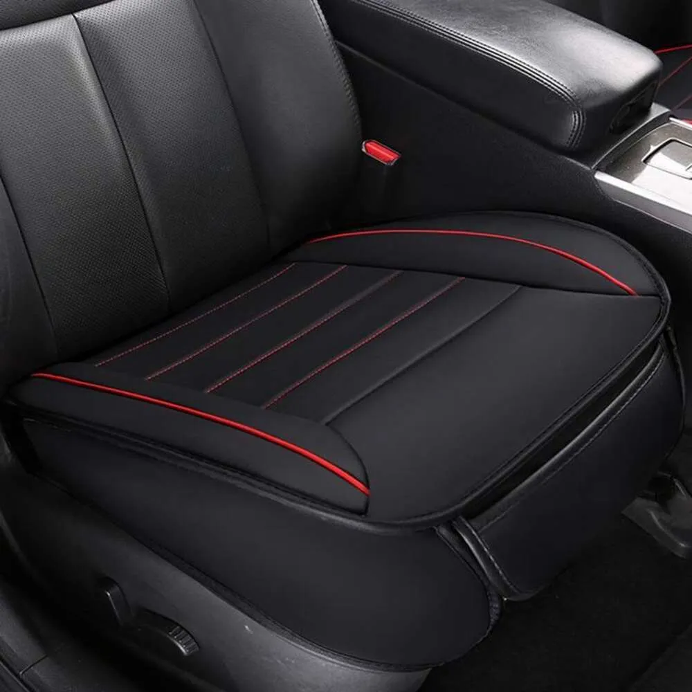 Car Seat Covers Full Set Leather Red Universal Cushion for