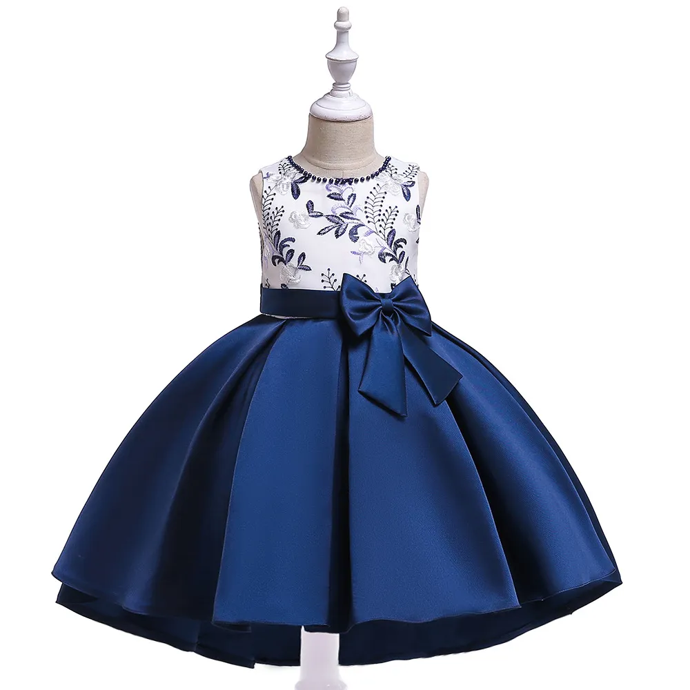 Girls' Party Dress Satin Tulle Bow Appliqued Boat Neck Flower Girl Dress  Size 2-4 from Dhgate Kids' Party Wear - price 25.33