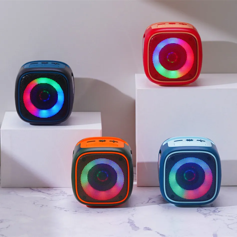 Portable Bluetooth Speaker With RGB Lighting Wireless Stereo Audio For ...