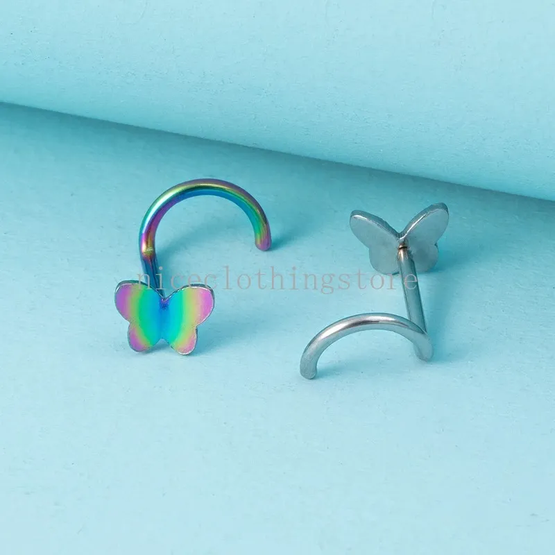septum ring butterfly nose ring amazon