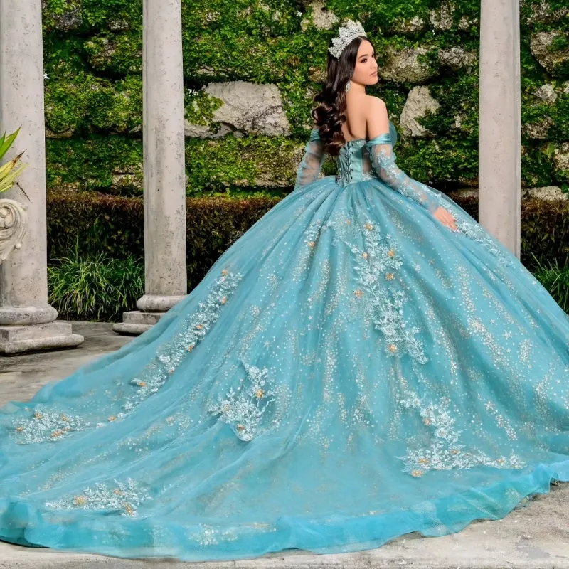 Aqua blue 15 dresses sale