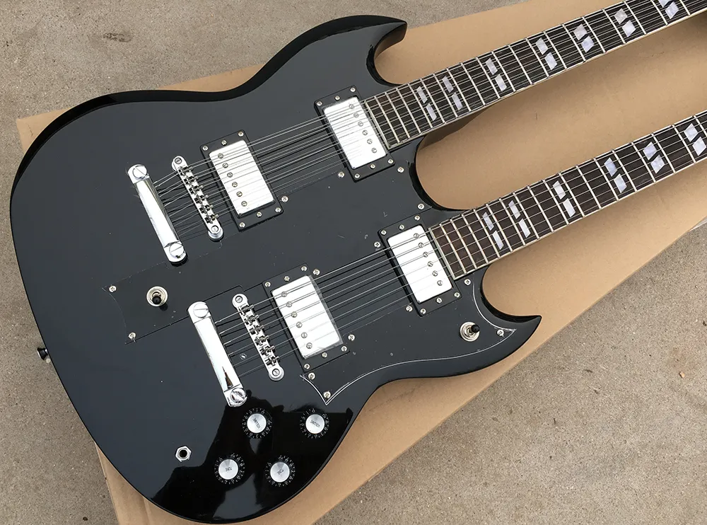 Double Necked 6 String+12 String Integrated Electric Guitar