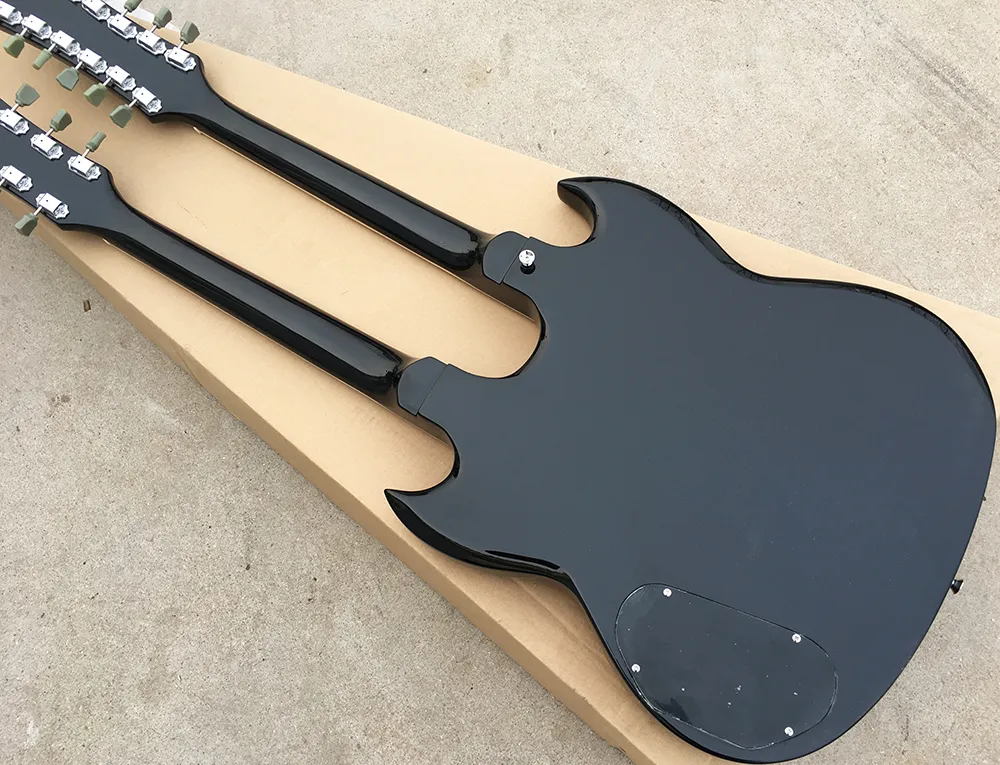ダブルネックエレキギター ブラック Steve Klein Berger Black Headless Double Neck Electric