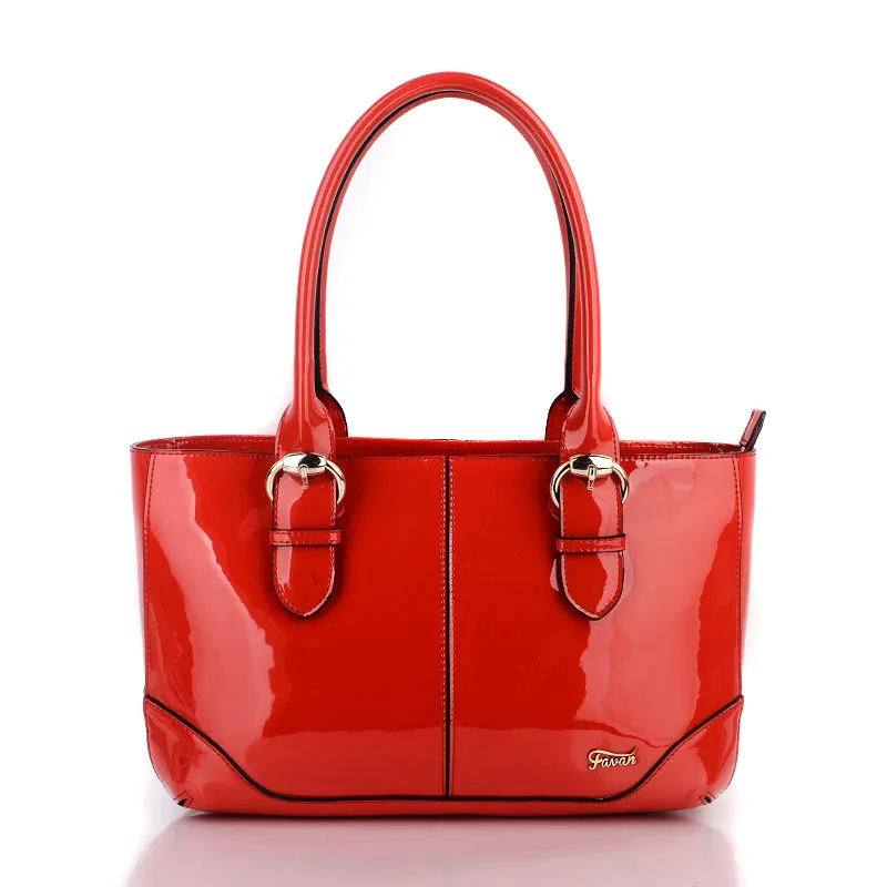 Red shiny handbags sale