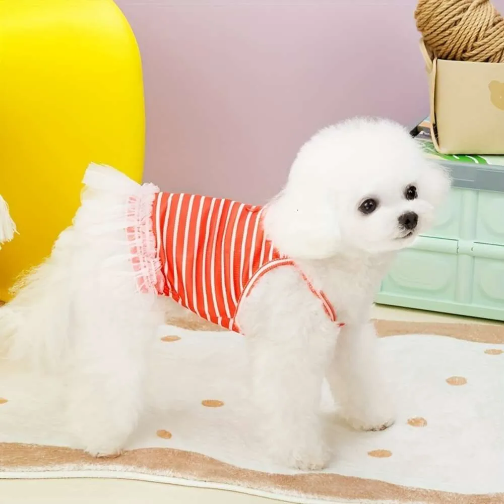 Striped Dog Skirt: Spring/Summer Thin Elastic Pet Costume Shop