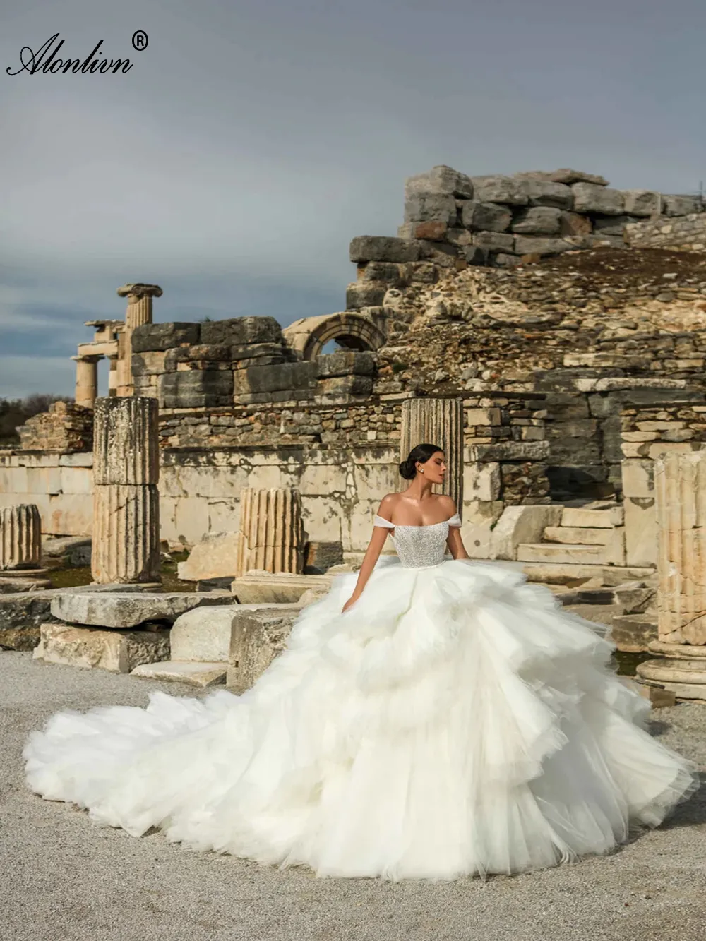 boat neck off the shoulder wedding dress Off the Shoulder Wedding Dresses