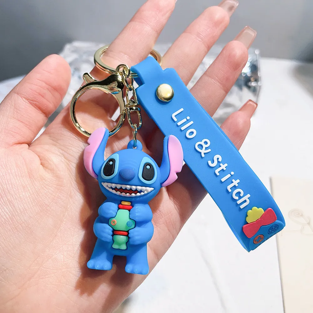 Cute Cartoon Keychain - Movie Character Rubber Key Ring for Backpack ...