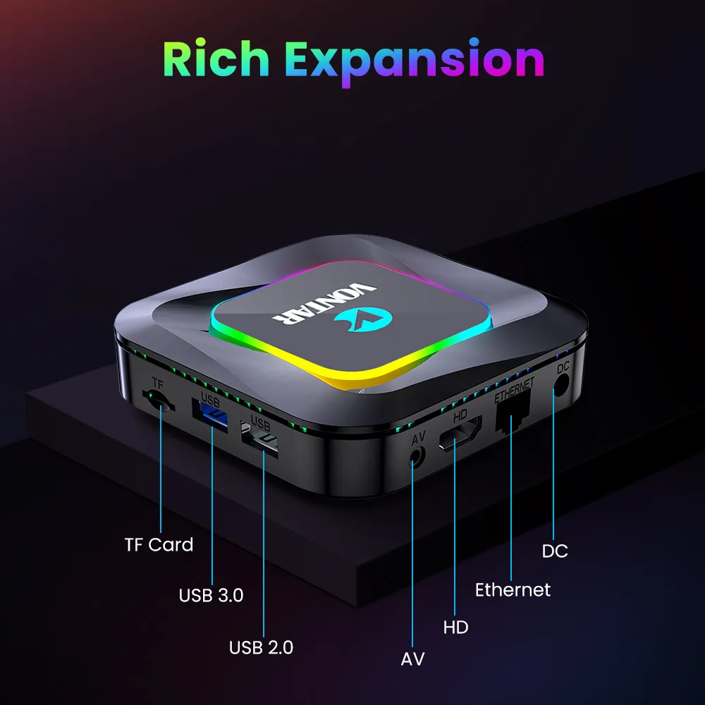 VONTAR R3 Android 13 TV Box Rockchip RK3528 Quad Core, 8K Video, WiFi 6 ...