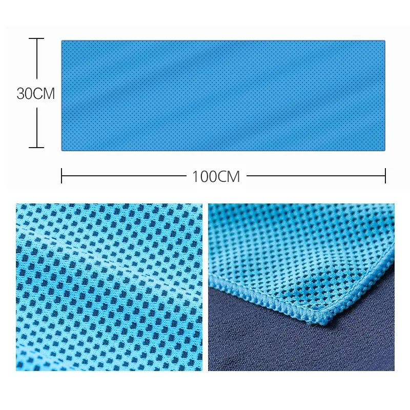 Lot De 2 Serviettes Rafraîchissantes 40x12 Cm – Douces Et Respirantes – Yoga, Running, Gym
