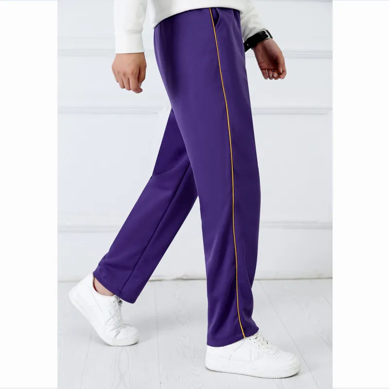 Purple Track Pants For Men And Women Casual Straight Joggers With