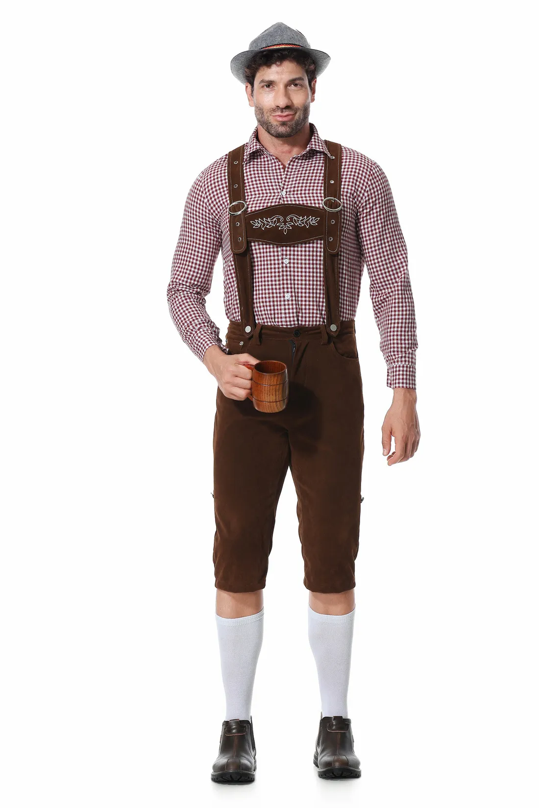 Three-Piece Oktoberfest Lederhosen Costume Set for Men with Suspenders Shirt and Hat from Dhgate Others Apparel - price 54.15 Three-Piece Oktoberfest Lederhosen Costume Set for Men with Suspenders Shirt and Hat from Dhgate Others Apparel - price 54.15
