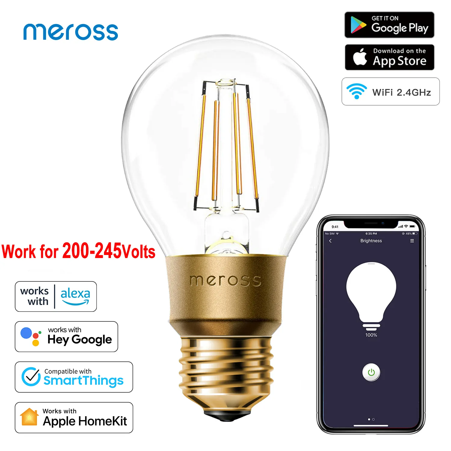 Dimmable E27 LED Smart Bulb: Vintage Style, Energy Saving, Intelligent ...