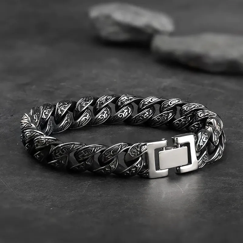 アクセサリー vintage Silverbracelet Silver925 925 Sterling Silver Bracelet Men Vintage Punk Rock Chain