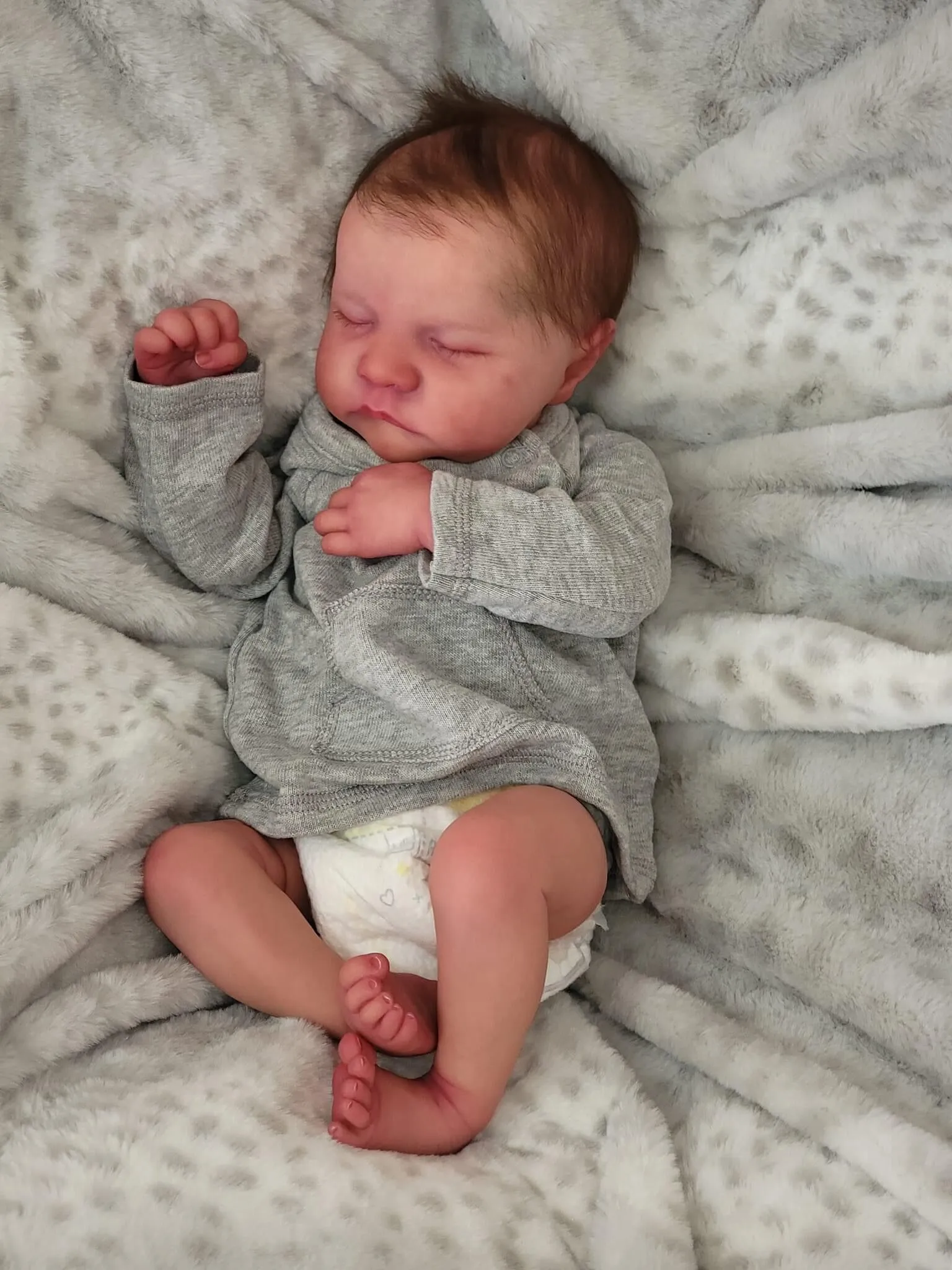 Reborn Silicone Doll: 19-Inch Full Body Realistic Newborn Boy Doll