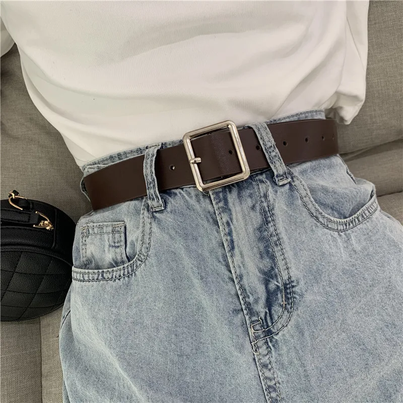 Trending Belts: Premium Quality Square Buckle Fashion Belts