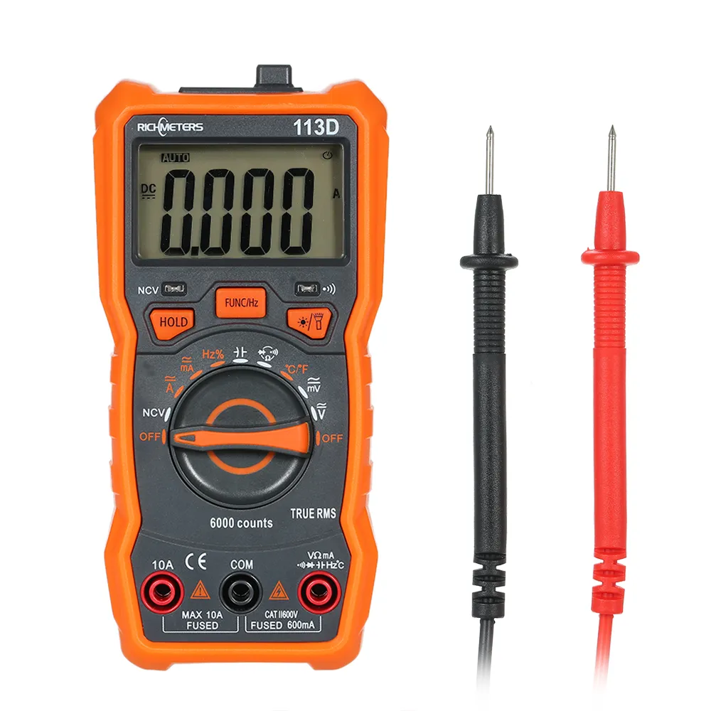 Automatic Multimeter 6000 Counts, Auto Ranging Voltage Tester With AC ...